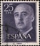 Spain 1955 General Franco 25 CTS Dark Purple Edifil 1146. Subida por Mike-Bell